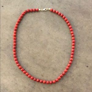 Red coral necklace